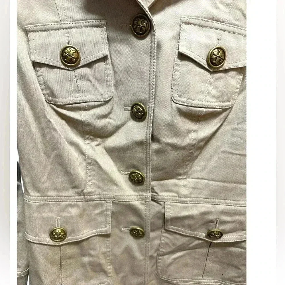 TAN TORY BURCH BUTTONED COAT/JACKET - Picture 2 of 5